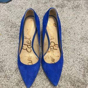 Sam Edelman Blue Suede Hazel Pumps